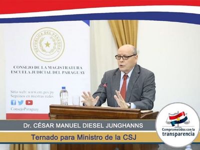 César Diesel es el nuevo presidente de la Corte Suprema de Justicia