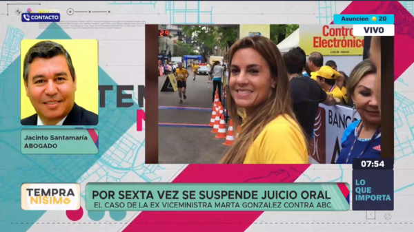 HOY / Por sexta vez suspenden el juicio oral de la ex viceministra Marta González contra ABC Color