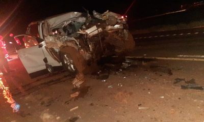 Violento choque en Yguazú