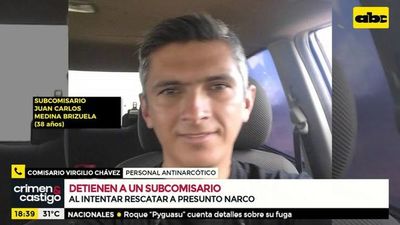 Detienen a un subcomisario al intentar rescatar a un presunto narco - Crimen y castigo - ABC Color