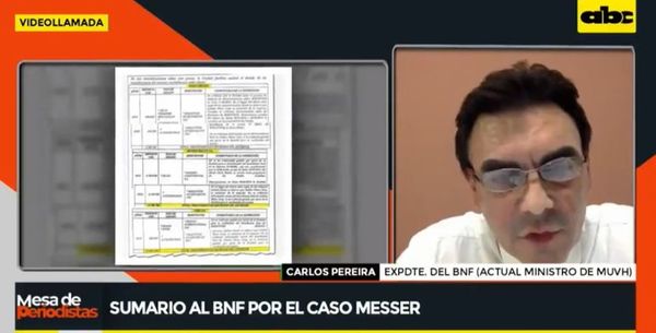 Extitular del BNF sorprendido por tardío sumario en caso Messer - Nacionales - ABC Color