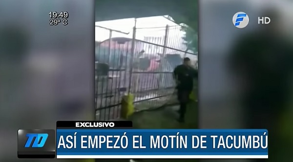 Revelan video de cómo comenzó el motín en Tacumbú