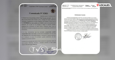 COVID POSITIVO OBLIGA A INSTITUCIÓN EDUCATIVAS A SUSPENDER ACTIVIDADES