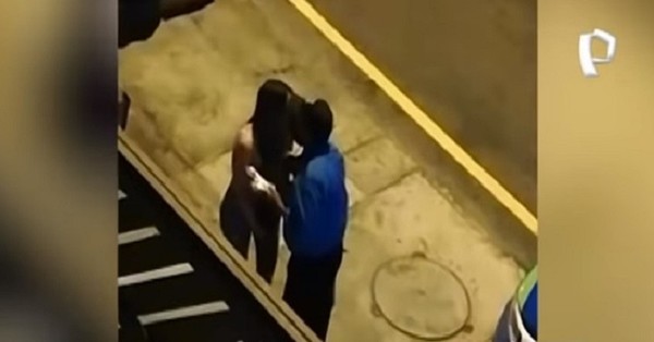 Policía peruano sorprendió a una joven infringiendo el toque de queda y en vez de arrestarla la besó - C9N
