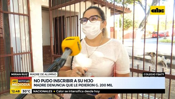 No pudo inscribir a su hijo al colegio por no tener para la matrícula - ABC Noticias - ABC Color