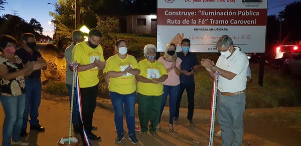 Guairá: inauguran iluminación en la "Ruta de la Fé" - Noticiero Paraguay