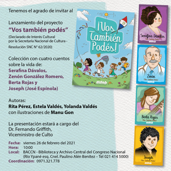 Lanzarán colección de cuentos “Vos también podés”