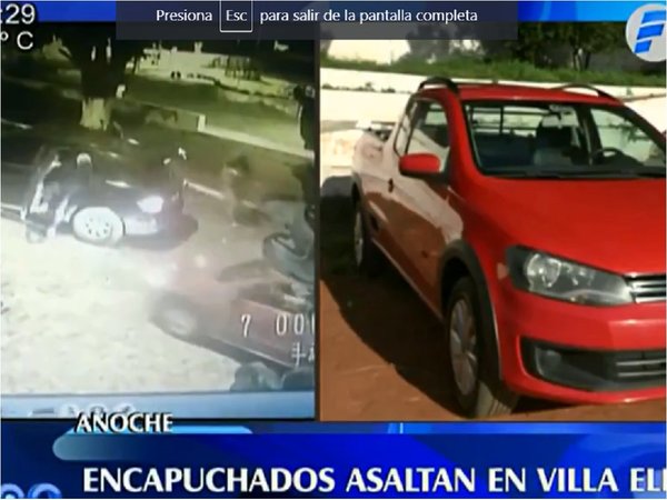 Asaltantes persiguen a joven para robar su vehículo en Villa Elisa