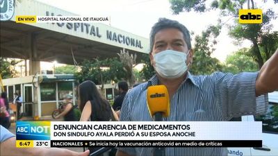 Denuncian carencia de medicamentos en el Hospital Nacional de Itauguá - ABC Noticias - ABC Color