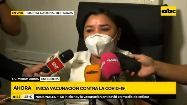 Las palabras de la primera vacunada contra el covid-19 en Paraguay - A la gran 730 - ABC Color