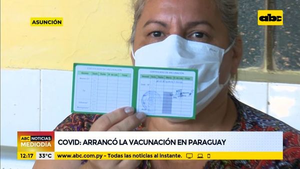 Arrancó la vacunación anticovid en Paraguay - ABC Noticias - ABC Color