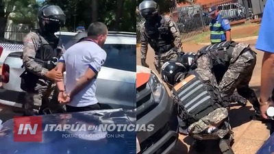 AGENTES LINCES DETUVIERON A UN HOMBRE EN LA SEDE DE TRÁNSITO.