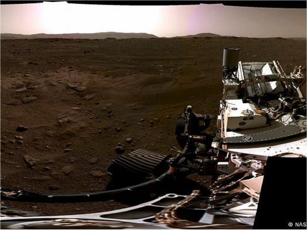NASA divulga el primer video con sonido del aterrizaje de Perseverance en Marte