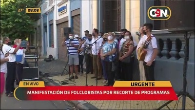 Folcloristas se manifiestan en contra del recorte de programas culturales - C9N