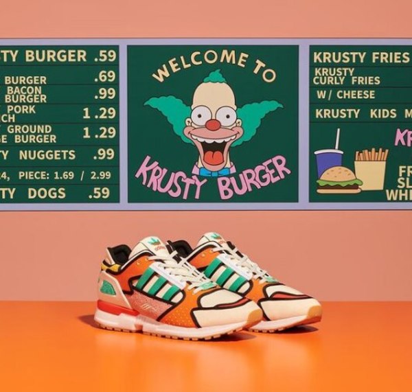 Marca deportiva rinde homenaje a Los Simpson con un modelo inspirado en Krusty Burger