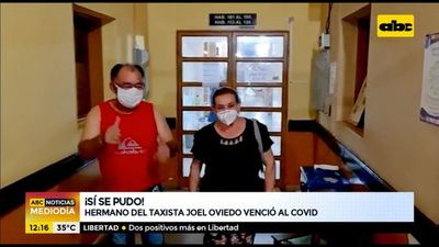 ¡El hermano del taxista Joel Oviedo venció al COVID! - ABC Noticias - ABC Color