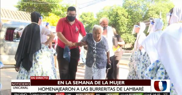 Homenajean a burreritas de Lambaré por el Día de la Mujer Paraguaya
