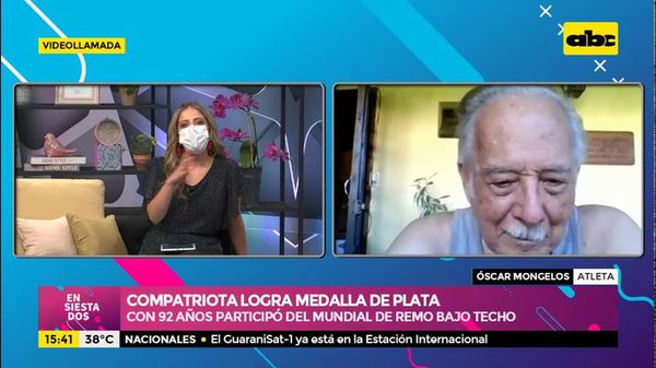 Tiene 92 años y ganó medalla de plata en competencia de remo bajo techo - Ensiestados - ABC Color