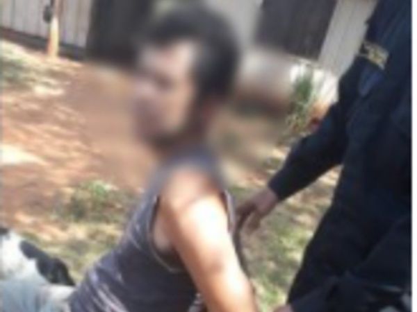 Golpeó a su ex  y quiso machetear a policías