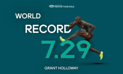 Grant Holloway establece récord mundial en 60 metros con vallas
