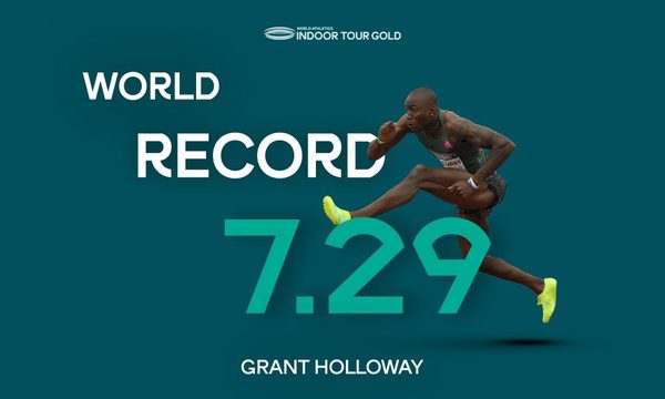 Grant Holloway establece récord mundial en 60 metros con vallas