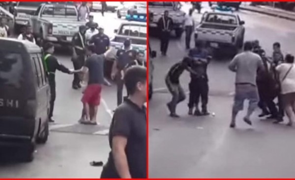 Le colocaron cepo y agredió a agentes de la PMT