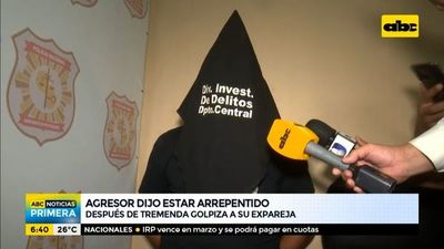 Habló el autor de la brutal golpiza contra su expareja - ABC Noticias - ABC Color