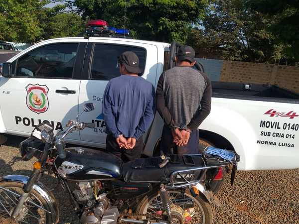 Atrapan a dúo de “motochorros” en Minga Guazú