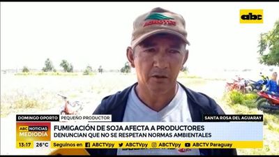 Fumigación de soja afecta a pequeños productores - ABC Noticias - ABC Color
