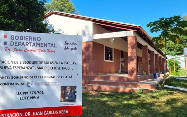 Continúan las refacciones en escuelas de Guairá - Noticiero Paraguay