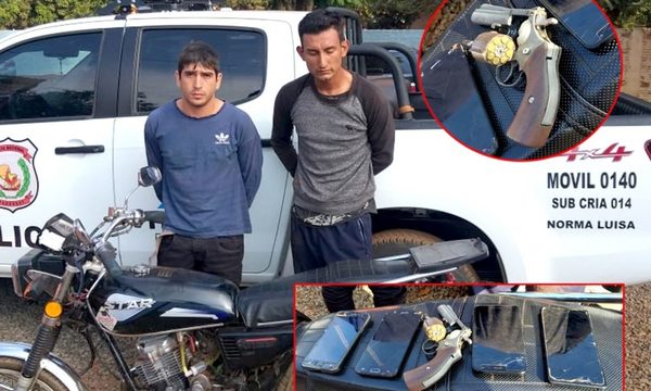 Capturan a dos motochorros después de robar celulares en varios atracos en Km 13 Acaray – Diario TNPRESS
