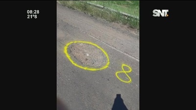 Enumeran baches en la Ruta PY08 - SNT