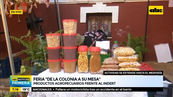 Feria “De la colonia a su mesa”, frente al Indert - ABC Noticias - ABC Color