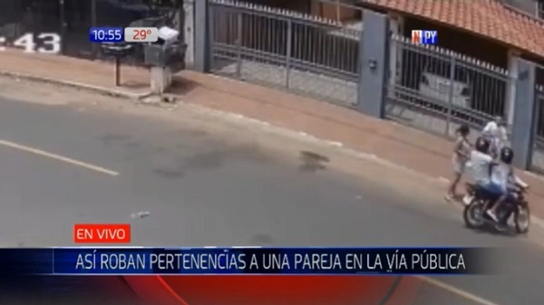 Cámaras captan actuar de motochorros en Capiatá