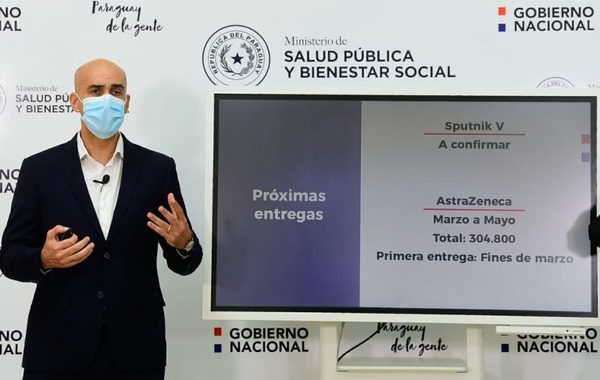 Paraguay recibirá 36.000 dosis de la vacuna AstraZeneca en marzo