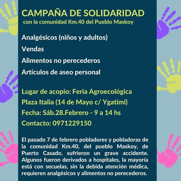 Campaña de solidaridad en la tradicional feria de La Red Agroecológica en Plaza Italia