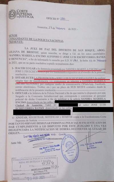 Jueza prohíbe a apoderado de Alegre hablar sobre una afiliada al PLRA - ADN Digital