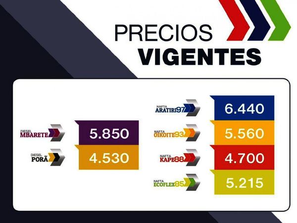 Petropar sube hoy sus combustibles, menos gasoil común
