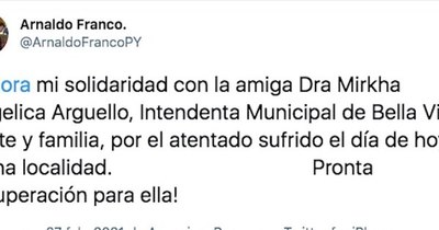 La Nación / Franco se solidarizó con la jefa comunal