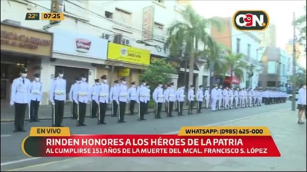 Asunción: Rinden honores a los héroes de la Patria - C9N