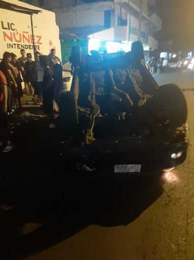 Triple choque en el barrio Obrero de Ciudad del Este