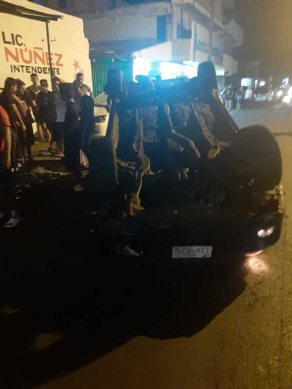 Triple choque en el barrio Obrero de Ciudad del Este