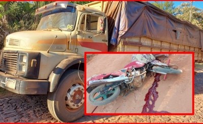 Menor de 14 años muere tras embestir contra un camión