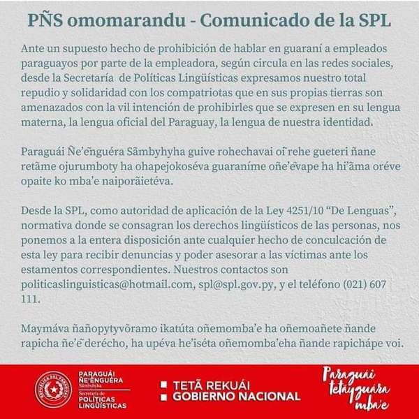 Rechazan atropello a la soberanía lingüística