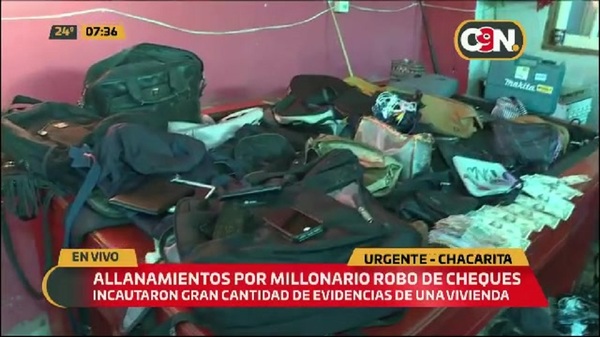 Chacarita: Detienen a presuntos tortoleros tras allanamientos por millonario robo de cheques - C9N