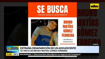 Extraña desaparición de un adolescente en Limpio - ABC Noticias - ABC Color