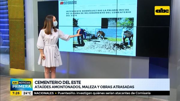 Ataúdes amontonados, maleza y obras atrasadas en el Cementerio del Este - ABC Noticias - ABC Color