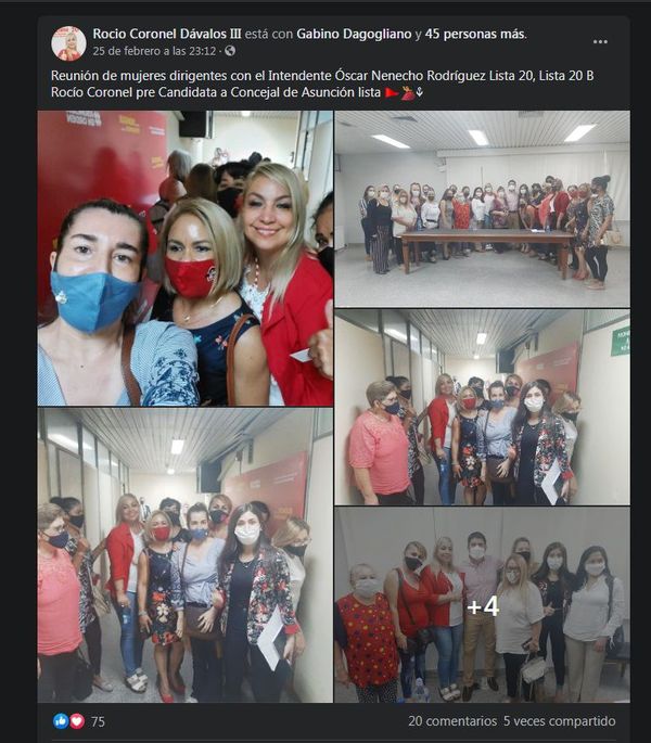 Concentración proselitista a favor de Nenecho en plena oficina municipal - Nacionales - ABC Color