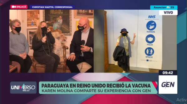 Diario HOY | Karen Molina, paraguaya en el Reino Unido que recibió la vacuna contra el COVID-19