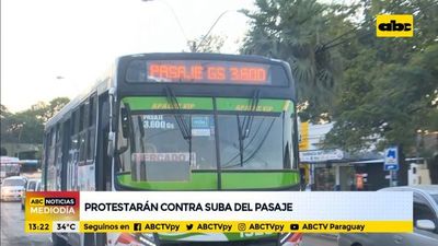 Protestarán hoy contra la suba del precio del pasaje - ABC Noticias - ABC Color